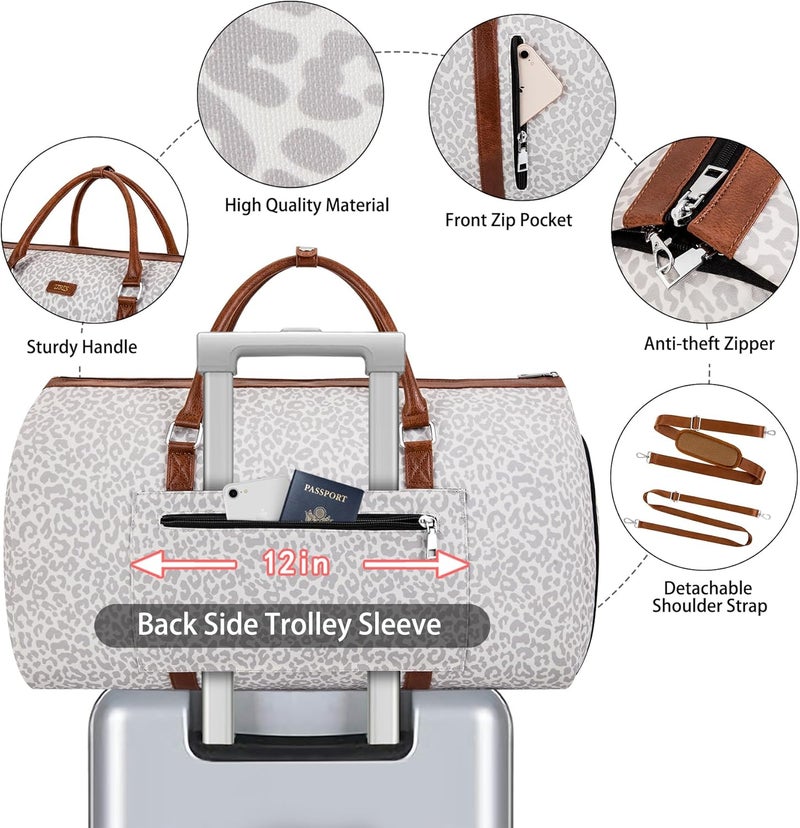 TIBES Convertible 2-in-1 Garment Bags for Travel, Carry On Garment Duffle Bag With Shoe Compartment Large Weekender Bag for Women Men Hanging Suitcase Suit Travel Duffel Overnight Bags 4pcs Set - Image 4